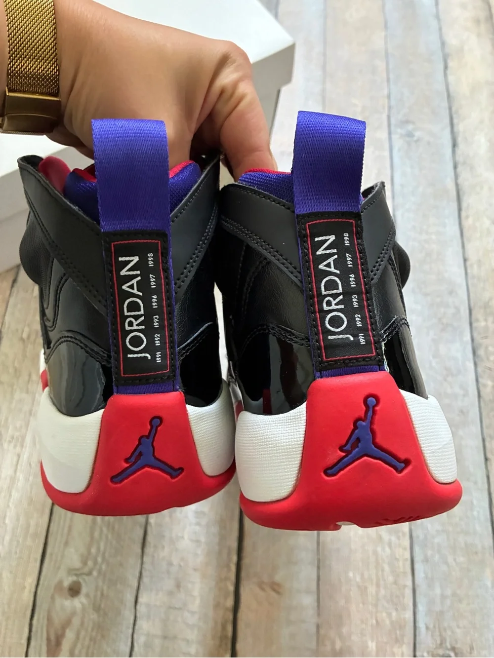 Nike Air Jordan Jumpman Two Trey Raptors Black Concord DO1925-001 Men's 8.5